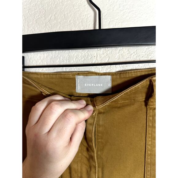 EVERLANE Dark Tan Wide Leg Crop Pant Size 8 High Rise - Picture 5 of 8